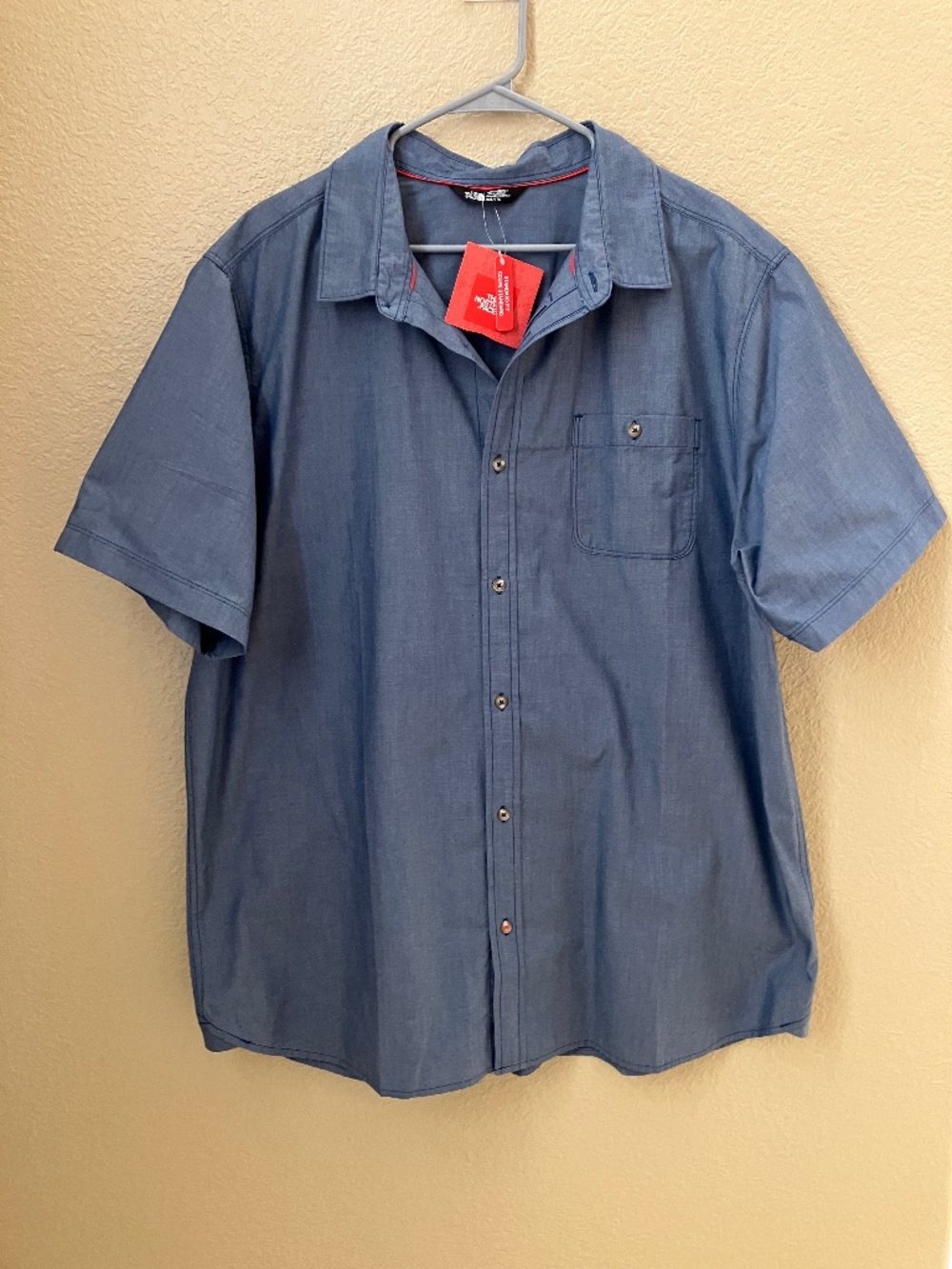 The North Face Shirt Mens XXL Blue Short Sleeve NWT